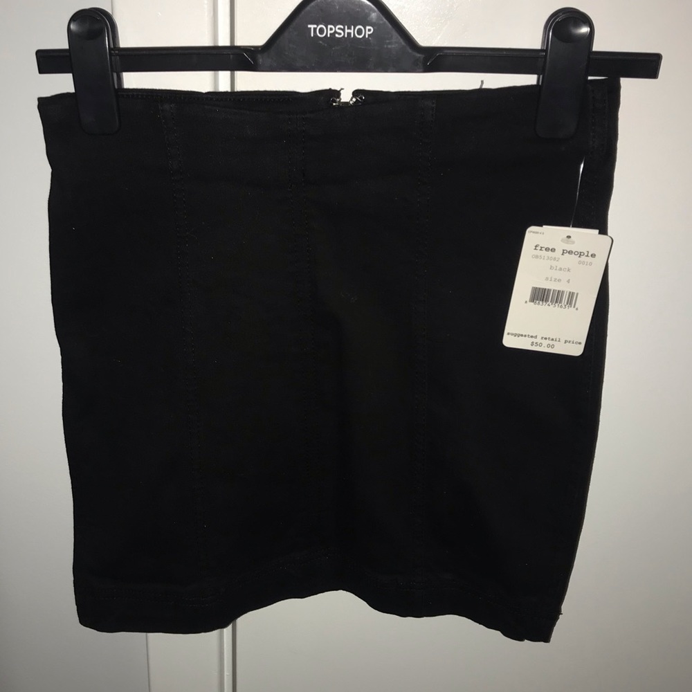 Black mini skirt